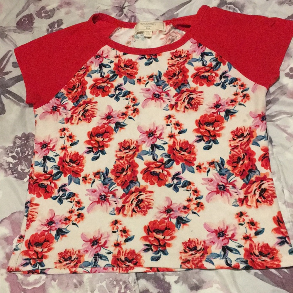 Rose Print Crop Top